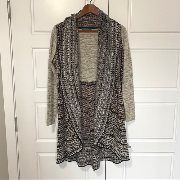 Sweaters - Oat Flared Open Knit Cardigan